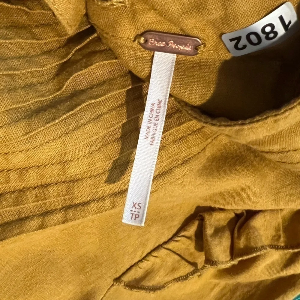 Free People Golden Tunic NWOT